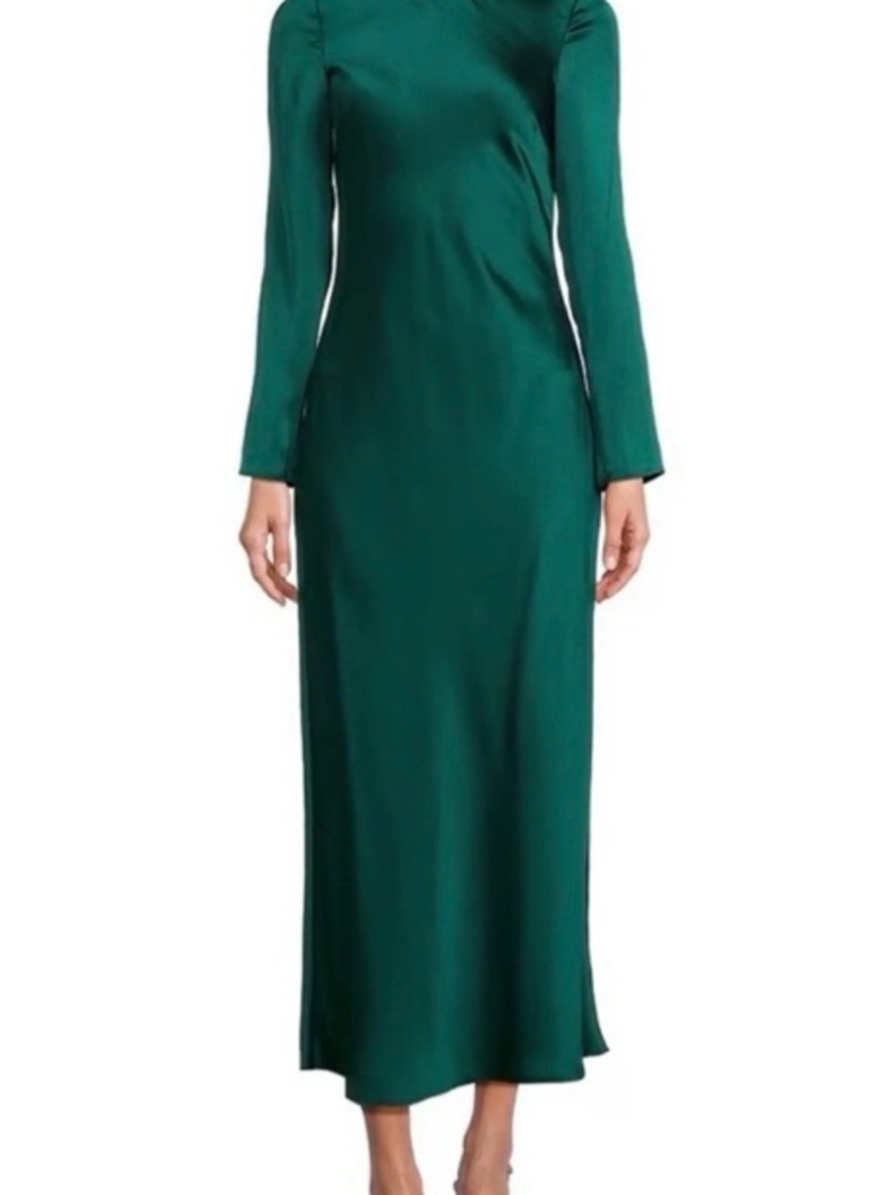 Elegant NWT Antonio Melani Asher Green Long Sleeve Maxi Dress